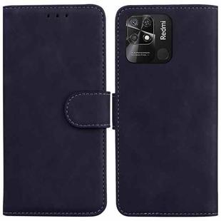 For Xiaomi Redmi 10C Skin Feel Pure Color Flip Leather Phone Case(Black)