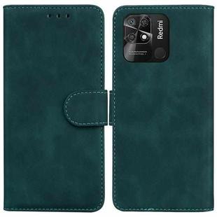 For Xiaomi Redmi 10C Skin Feel Pure Color Flip Leather Phone Case(Green)