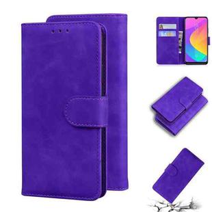 For Xiaomi Mi CC9 / 9 Lite Skin Feel Pure Color Flip Leather Phone Case(Purple)