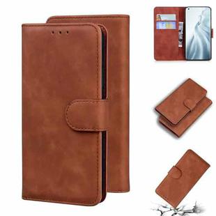 For Xiaomi Mi 11 Skin Feel Pure Color Flip Leather Phone Case(Brown)
