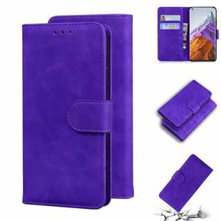 For Xiaomi Mi 11 Pro Skin Feel Pure Color Flip Leather Phone Case(Purple)