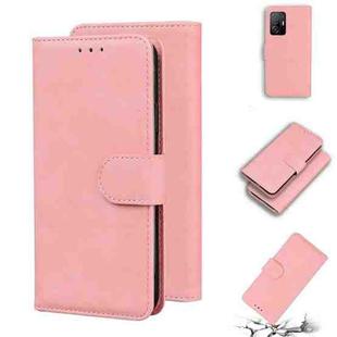 For Xiaomi Mi 11T Pro / Mi 11T Skin Feel Pure Color Flip Leather Phone Case(Pink)