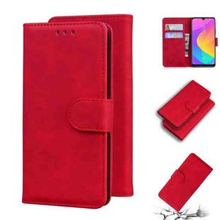 For Xiaomi Mi CC9e / A3 Skin Feel Pure Color Flip Leather Phone Case(Red)