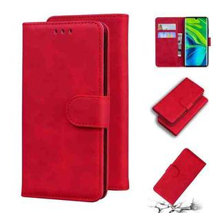 For Xiaomi Mi CC9 Pro / Note 10 / Note 10 Pro Skin Feel Pure Color Flip Leather Phone Case(Red)