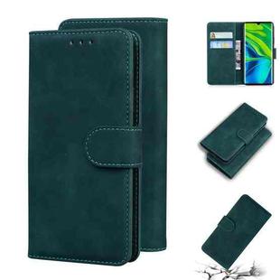 For Xiaomi Mi CC9 Pro / Note 10 / Note 10 Pro Skin Feel Pure Color Flip Leather Phone Case(Green)