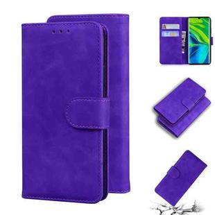 For Xiaomi Mi CC9 Pro / Note 10 / Note 10 Pro Skin Feel Pure Color Flip Leather Phone Case(Purple)