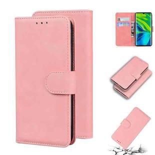 For Xiaomi Mi CC9 Pro / Note 10 / Note 10 Pro Skin Feel Pure Color Flip Leather Phone Case(Pink)