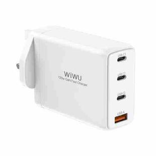 WIWU TR257-AUK 120W 4 in 1 Mini GaN Quick Charger, UK Plug(White)