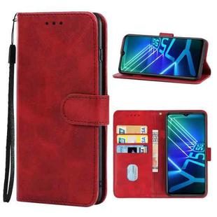 Leather Phone Case For vivo Y75 5G(Red)