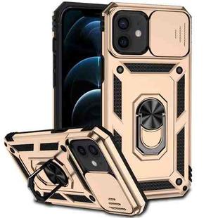 For iPhone 12 mini Sliding Camshield Holder Phone Case (Gold)
