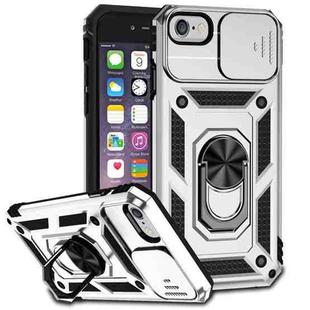 For iPhone SE 2022 / SE 2020 / 8 / 7 / 6 Sliding Camshield Holder Phone Case(Silver)