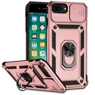 Sliding Camshield Holder Phone Case For iPhone 8 Plus / 7 Plus / 6 Plus(Rose Gold)