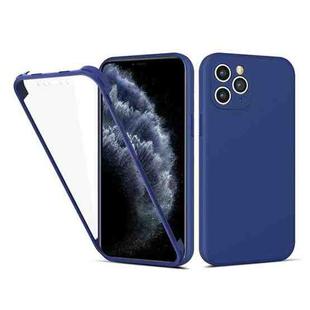 For iPhone 12 Pro Imitation Liquid Silicone 360 Full Body Case(Blue)