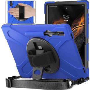 For Samsung Galaxy Tab S8 Ultra Silicone + PC Tablet Case(Blue)