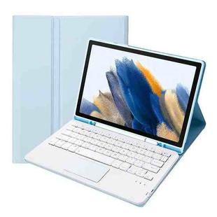 A08B-A Candy Color Bluetooth Keyboard Leather Case with Pen Slot & Touchpad For Samsung Galaxy Tab A8 2021 SM-X205 / SM-X200(White Ice)