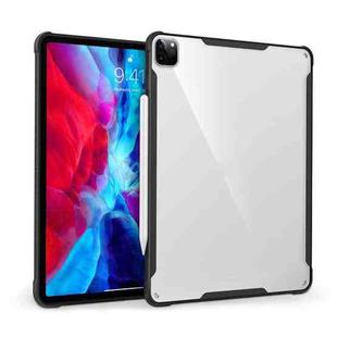 For iPad Pro 12.9 inch 2020 PC+TPU Transparent Shockproof Tablet Case(Black)
