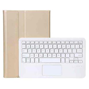 A700-A Ultra-thin Bluetooth Keyboard Leather Case with Touchpad For Samsung Galaxy Tab S8 11 inch SM-X700 / SM-X706(Gold)