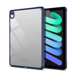 For iPad mini 6 PC+TPU Transparent Shockproof Tablet Case(Blue)