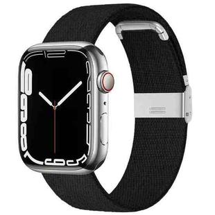 PG44 Direct Flight Series Waterproof Canvas Watch Band For Apple Watch Series 7 41mm / 6&SE&5&4 40mm / 3&2&1 38mm(Black)