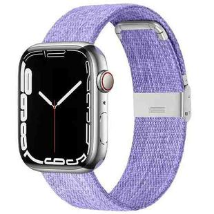 PG44 Direct Flight Series Waterproof Canvas Watch Band For Apple Watch Series 7 41mm / 6&SE&5&4 40mm / 3&2&1 38mm(Purple)