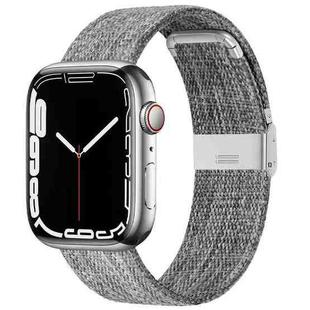 PG44 Direct Flight Series Waterproof Canvas Watch Band For Apple Watch Series 7 45mm / 6&SE&5&4 44mm / 3&2&1 42mm(Grey)