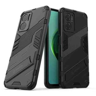 For Xiaomi Redmi Note 11E 5G China Punk Armor 2 in 1 PC + TPU Shockproof Phone Case with Invisible Holder(Black)