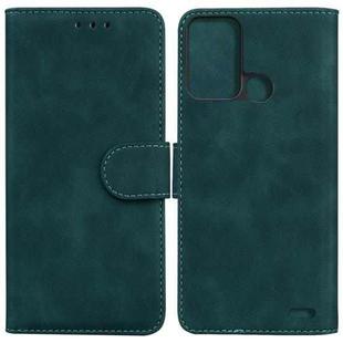 For ZTE Blade A52 Skin Feel Pure Color Flip Leather Phone Case(Green)