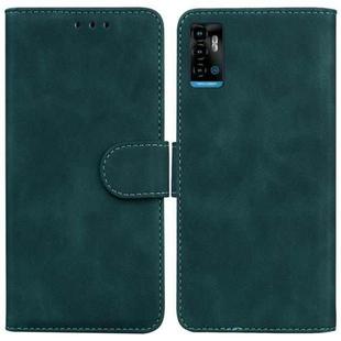 For ZTE Blade A72 / V40 Vita Skin Feel Pure Color Flip Leather Phone Case(Green)