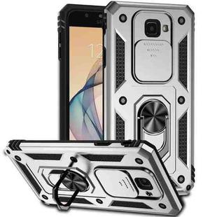 For Samsung Galaxy J7 Prime Sliding Camshield Holder Phone Case(Silver)