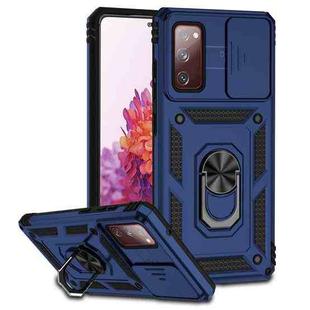 For Samsung Galaxy S20 FE Sliding Camshield Holder Phone Case(Blue)