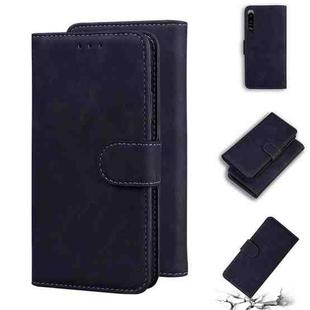 For Sony Xperia 5 III Skin Feel Pure Color Flip Leather Phone Case(Black)
