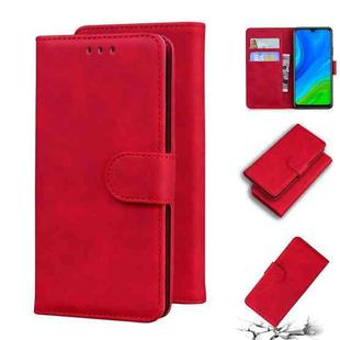 For Huawei P smart 2020 Skin Feel Pure Color Flip Leather Phone Case(Red)