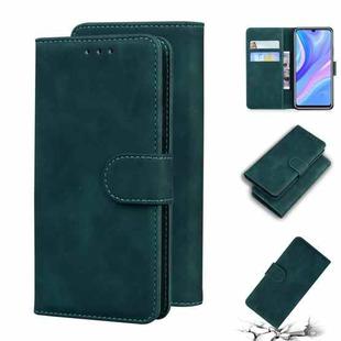 For Huawei Enjoy 10s / P Smart S / Y8p Skin Feel Pure Color Flip Leather Phone Case(Green)