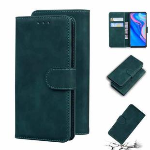 For Huawei P smart Z / Y9 Prime 2019 / Honor 9X Global Skin Feel Pure Color Flip Leather Phone Case(Green)