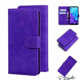 For Huawei Y5 2019 / Honor 8S Skin Feel Pure Color Flip Leather Phone Case(Purple)