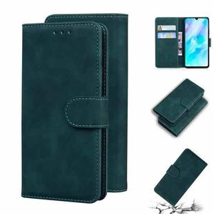 For Huawei P30 lite / nova 4e Skin Feel Pure Color Flip Leather Phone Case(Green)