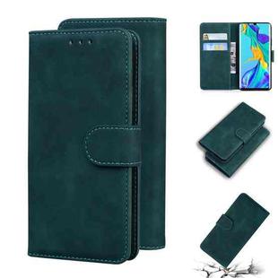 For Huawei P30 Pro Skin Feel Pure Color Flip Leather Phone Case(Green)