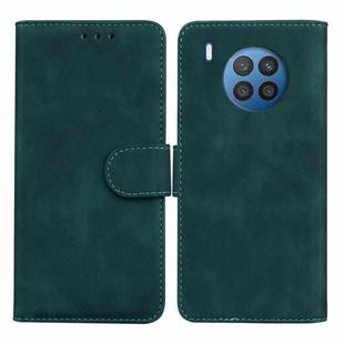 For Huawei nova 8i / Honor 50 Lite Skin Feel Pure Color Flip Leather Phone Case(Green)