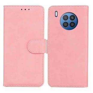 For Huawei nova 8i / Honor 50 Lite Skin Feel Pure Color Flip Leather Phone Case(Pink)