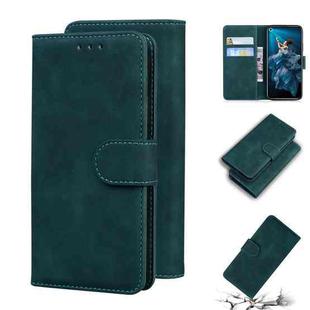 For Huawei nova 5T / Honor 20 Skin Feel Pure Color Flip Leather Phone Case(Green)