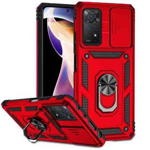 For Xiaomi Redmi Note 11 Pro Global Sliding Camshield Holder Phone Case(Red)