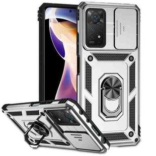 For Xiaomi Redmi Note 11 Pro Global Sliding Camshield Holder Phone Case(Silver)
