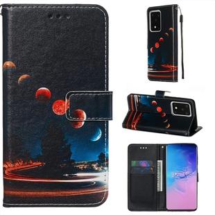For Galaxy S20 Ultra Colored Drawing Pattern Plain Weave Horizontal Flip Leather Case with Holder & Card Slot & Wallet&Lanyard(Stray Earth)