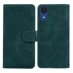 For Samsung Galaxy A03 Core Skin Feel Pure Color Flip Leather Phone Case(Green)