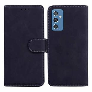 For Samsung Galaxy M52 5G Skin Feel Pure Color Flip Leather Phone Case(Black)