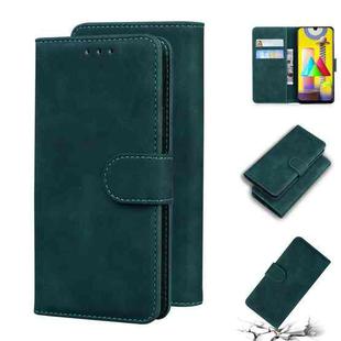 For Samsung Galaxy M31 Skin Feel Pure Color Flip Leather Phone Case(Green)