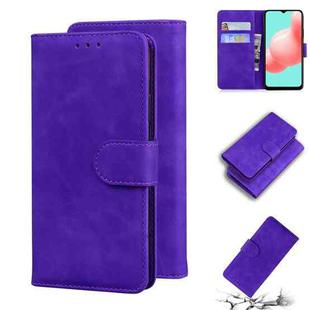 For Samsung Galaxy A32 5G Skin Feel Pure Color Flip Leather Phone Case(Purple)