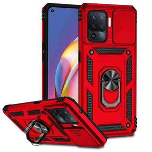 For OPPO A94 Sliding Camshield Holder Phone Case(Red)