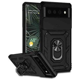 For Google Pixel 6 Sliding Camshield Holder Phone Case(Black)