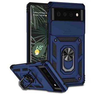 For Google Pixel 6 Sliding Camshield Holder Phone Case(Blue)